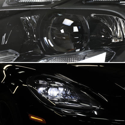 Spec-D 2021 Porsche Panamera Matrix black custom headlights