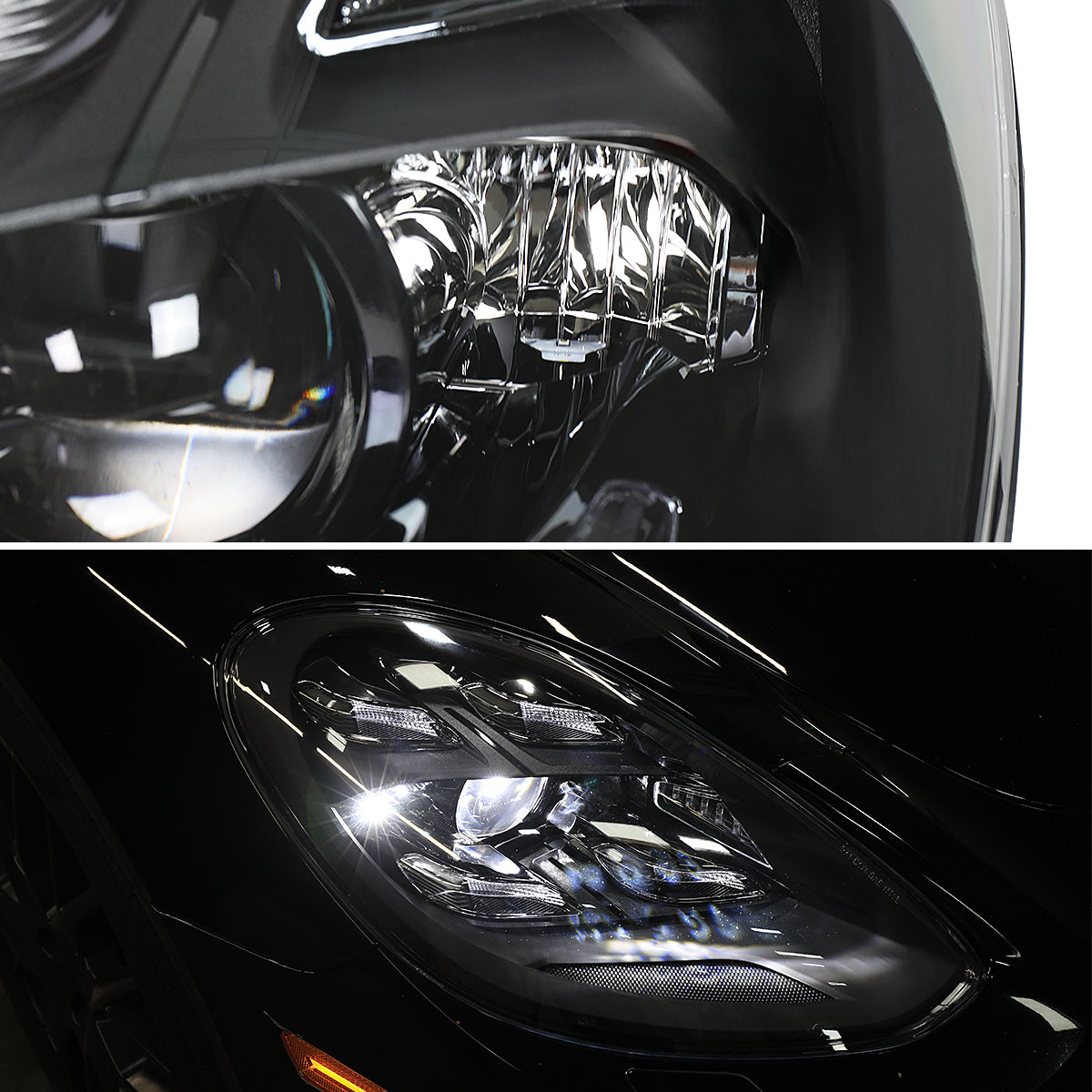 Spec-D 17 Porsche Panamera Matrix black headlights