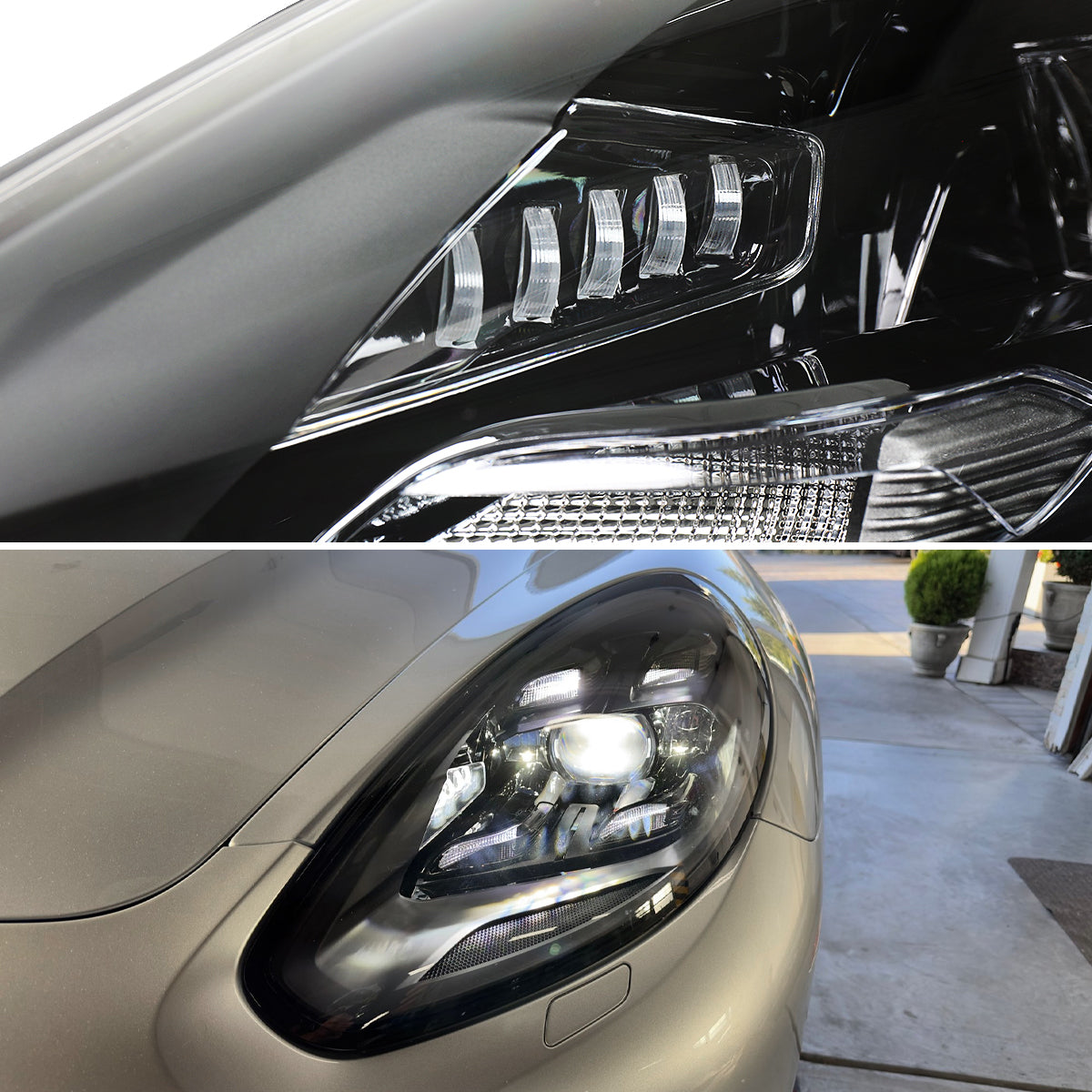 18 Porsche Panamera Matrix Spec-D black headlights