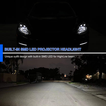 20 Porsche Panamera Matrix Spec-D black lighting upgrade