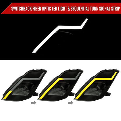 2004 350Z Spec-D black aftermarket headlights