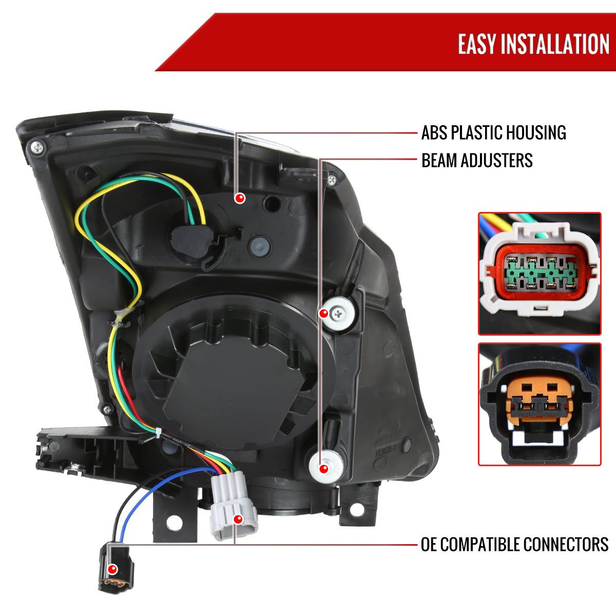 07 Nissan 350Z Spec-D black sequential headlights
