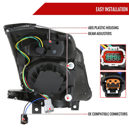 07 Nissan 350Z Spec-D black sequential headlights