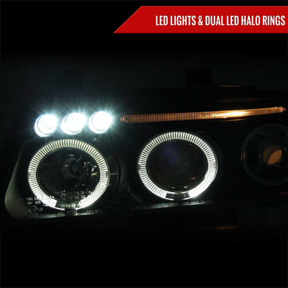 1999-2001 Audi A4 S4 Dual Spec-D black aftermarket headlights