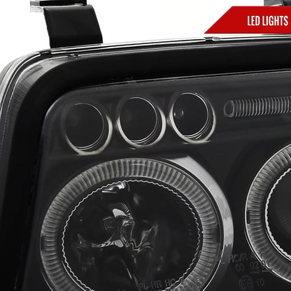 Spec-D 1999-2001 Audi A4/S4 Dual Halo Projector Black Headlights