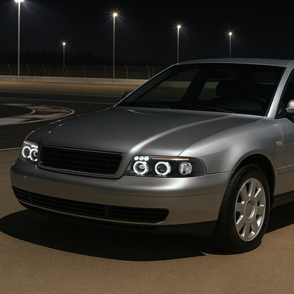 Spec-D 1999-2001 Audi A4/S4 Dual Halo Projector Black Headlights