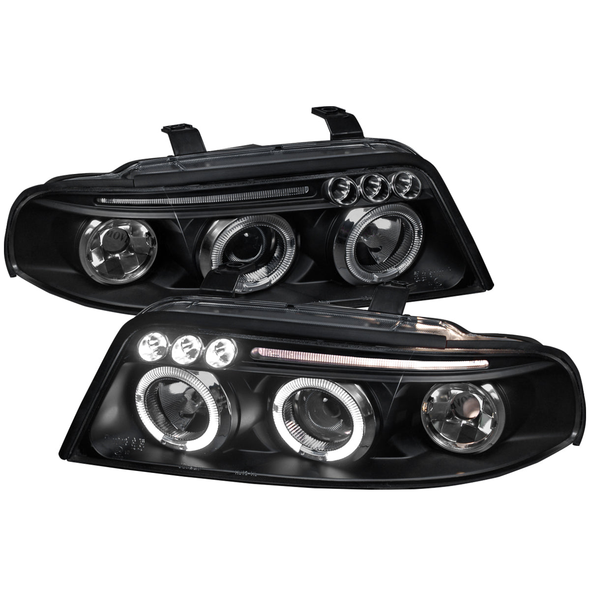 Spec-D 1999-2001 Audi A4/S4 Dual Halo Projector Black Headlights