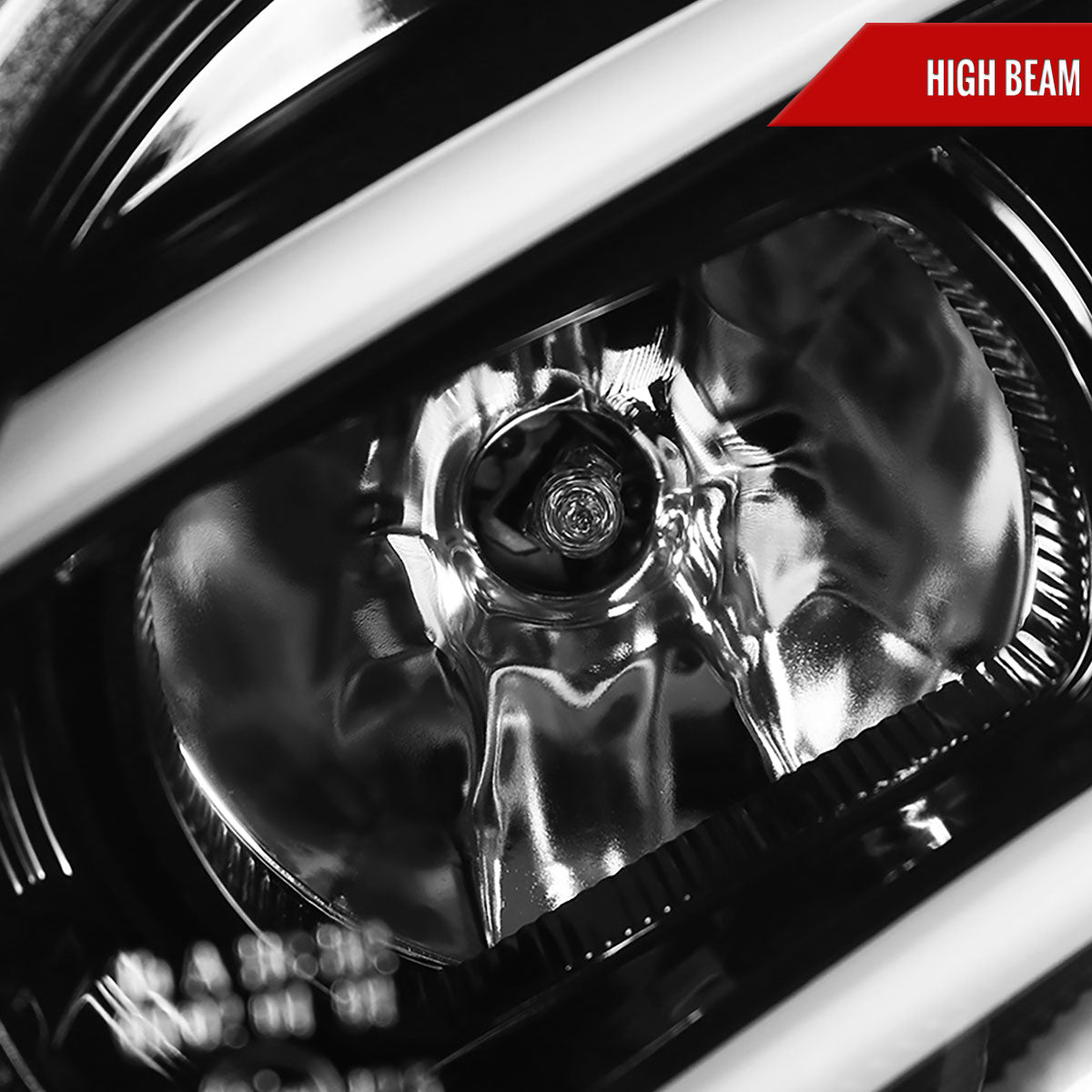 Spec-D 2001-2007 Mercedes Benz W203 C Class 4DR LED Bar Projector J Black Headlights