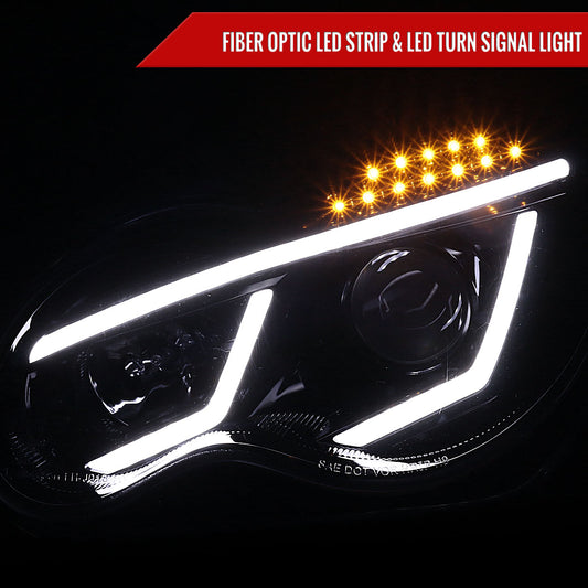 2002 Benz W203 C-Class Spec-D black aftermarket Projector headlights