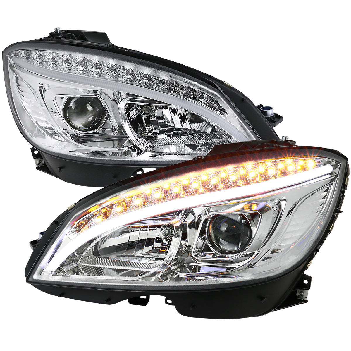 Spec-D 2008 Benz W204 C-Class headlights upgrade