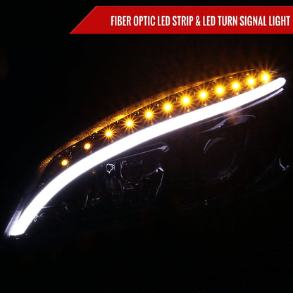 2009 Benz W204 C-Class Spec-D black aftermarket headlights