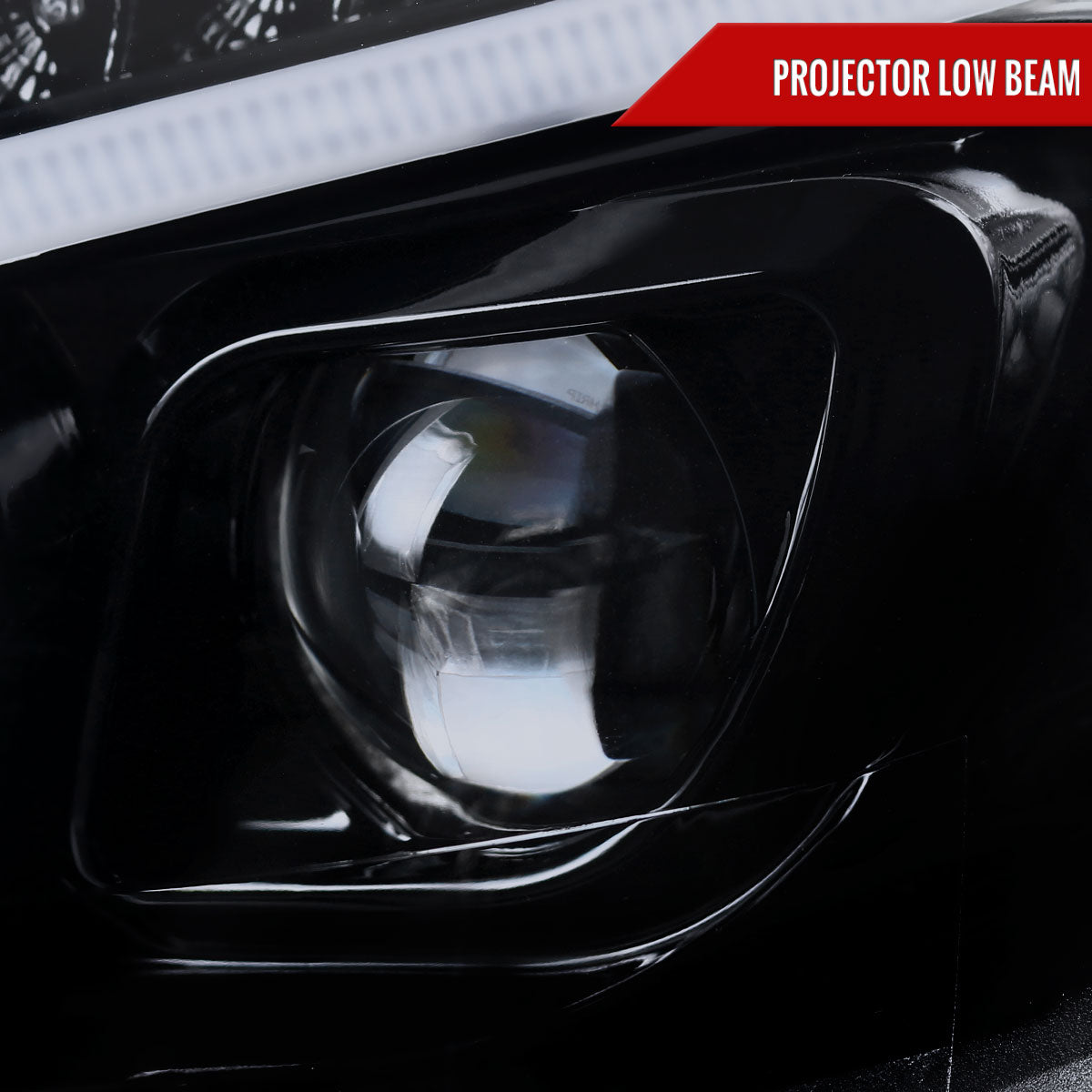 Spec-D 2010 Benz W204 C-Class black LED bar headlights