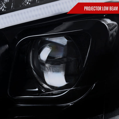 Spec-D 2010 Benz W204 C-Class black LED bar headlights