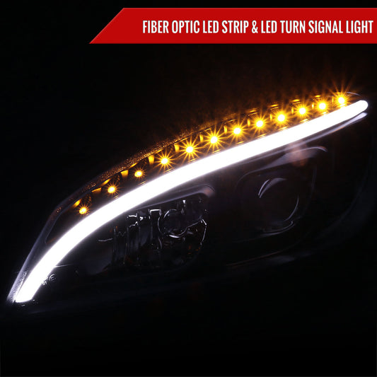 2009 Benz W204 C-Class Spec-D black aftermarket Projector headlights