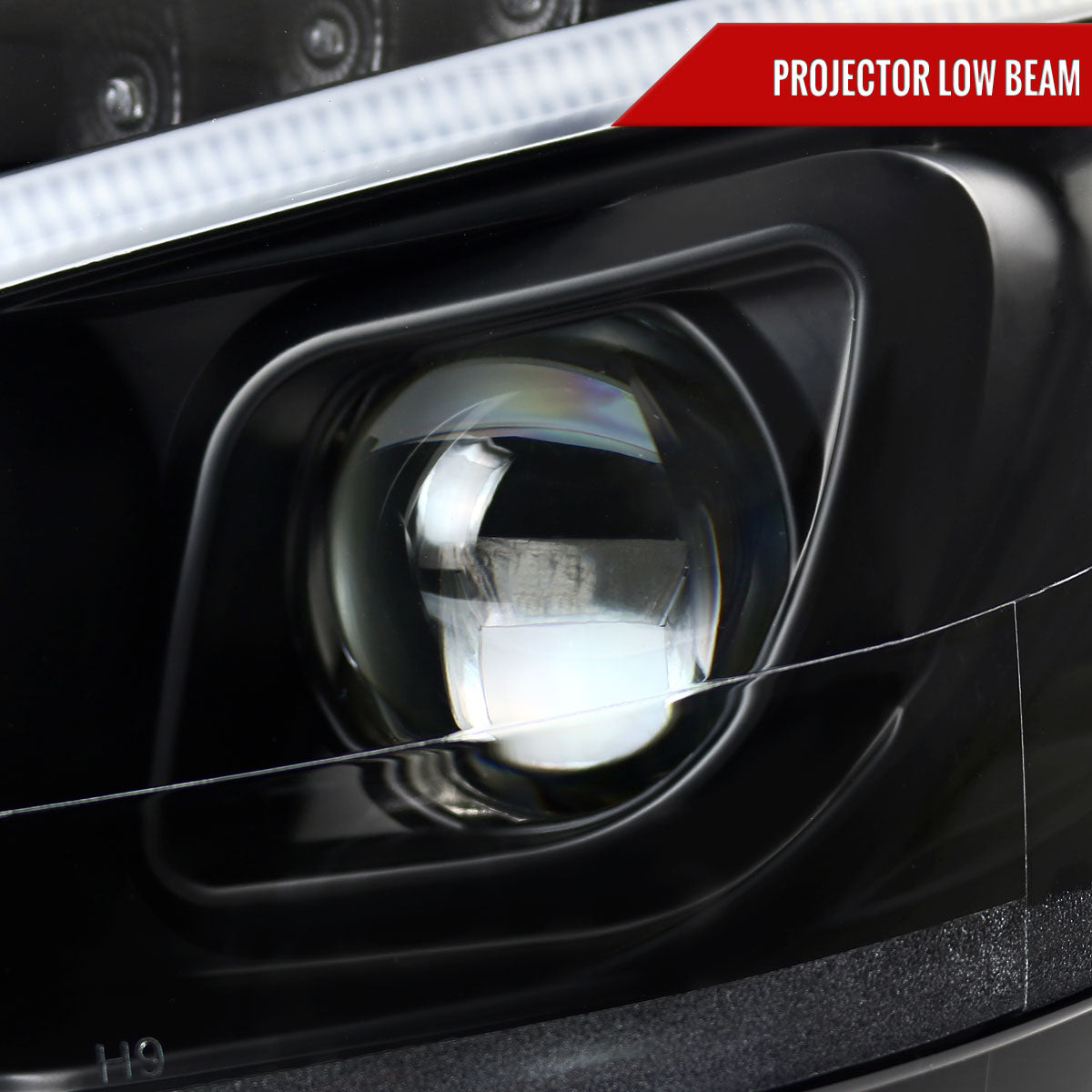 Spec-D 2008-2011 Mercedes Benz W204 C Class Projector w/ LED Light Bar & LED Turn Signal Lights Black Headlights