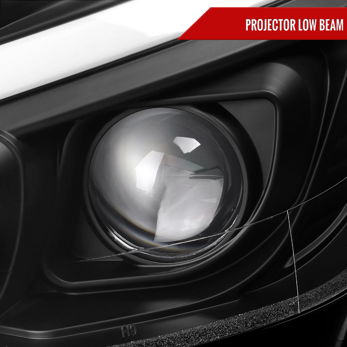 Spec-D 2012-2014 Mercedes-Benz W204 C-Class Switchback Sequential LED Bar Projector Black Headlights