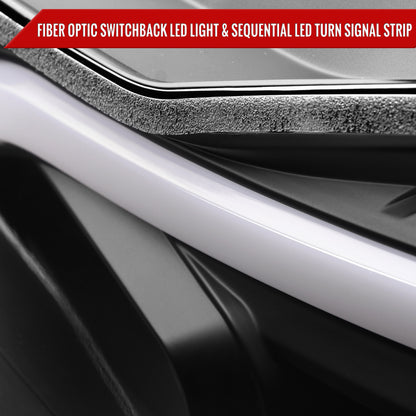 Spec-D 2012-2014 Mercedes-Benz W204 C-Class Switchback Sequential LED Bar Projector Black Headlights