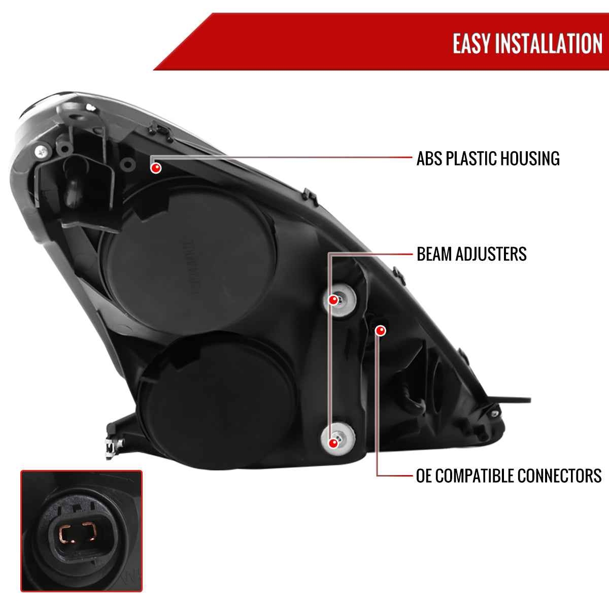 Spec-D 2000-2005 Toyota Celica Projector LED Black Headlights