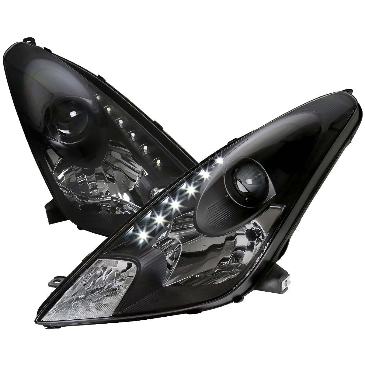 Spec-D 2000-2005 Toyota Celica Projector LED Black Headlights