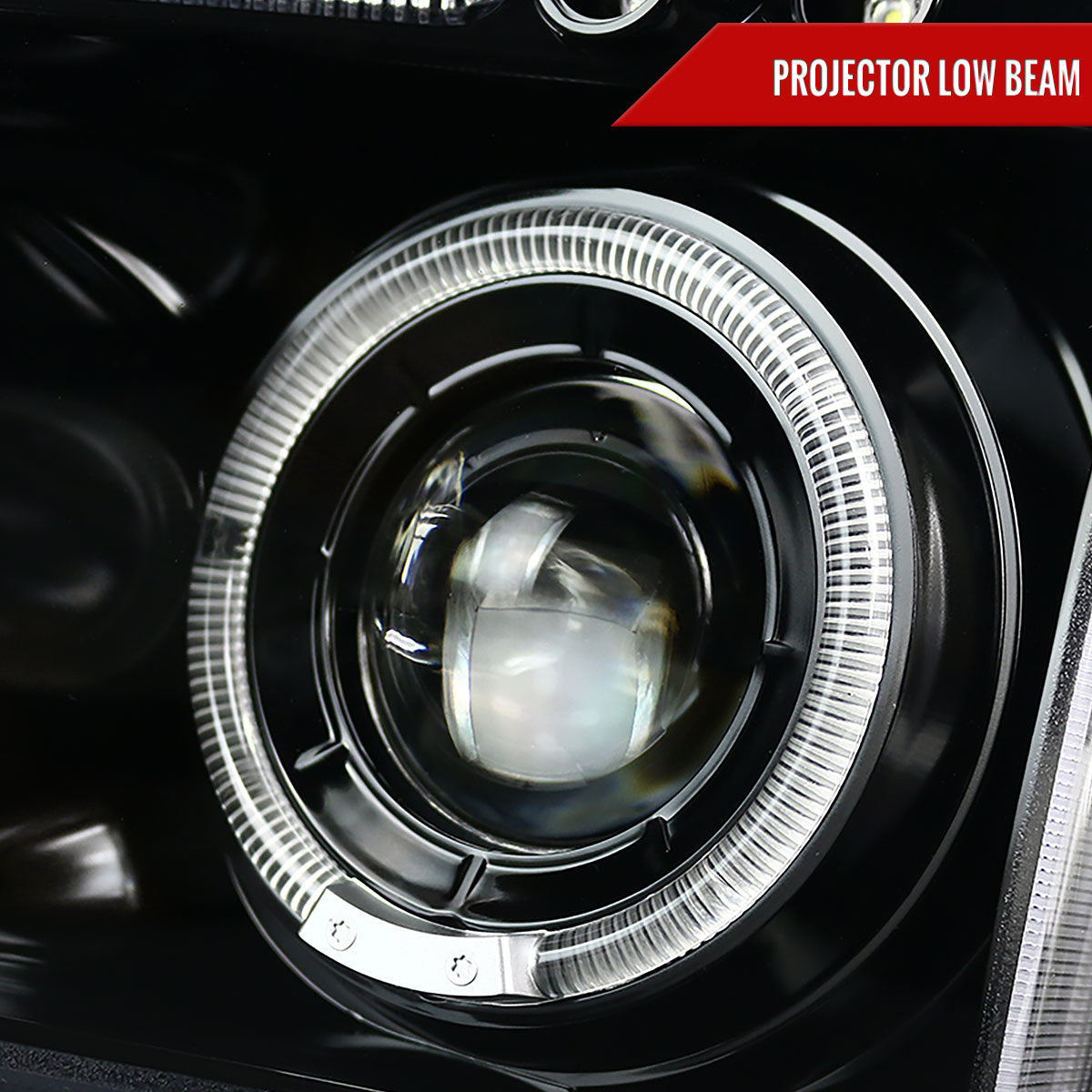 Spec-D 2005-2010 Dodge Charger Dual Halo Projector J Black Headlights