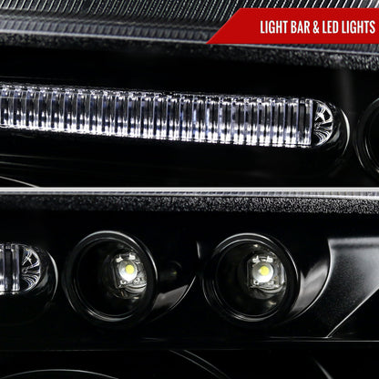 Spec-D 2005-2010 Dodge Charger Dual Halo Projector J Black Headlights