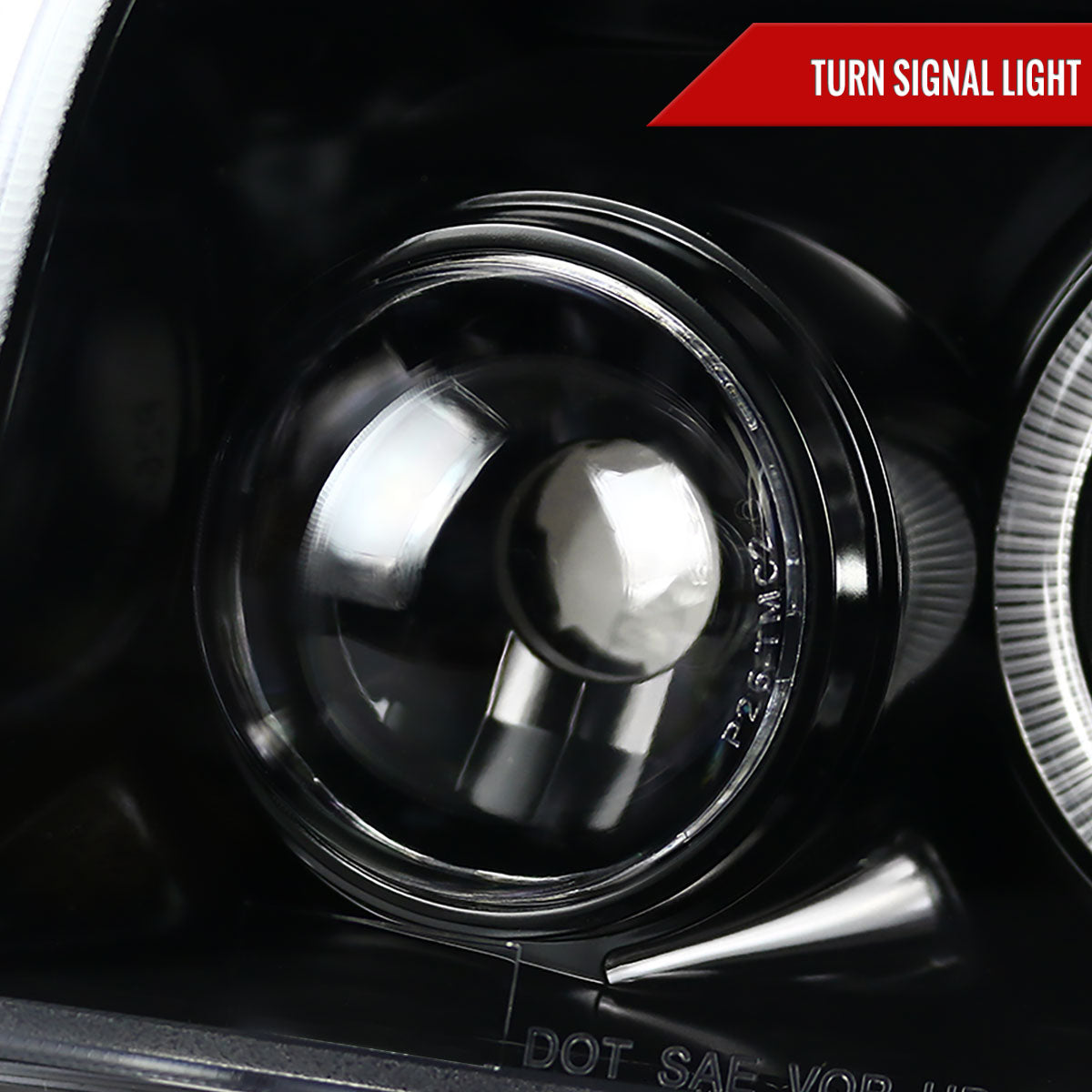 Spec-D 2005-2010 Dodge Charger Dual Halo Projector J Black Headlights