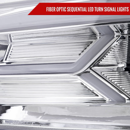 Spec-D 15 Dodge Charger Strip chrome LED headlights