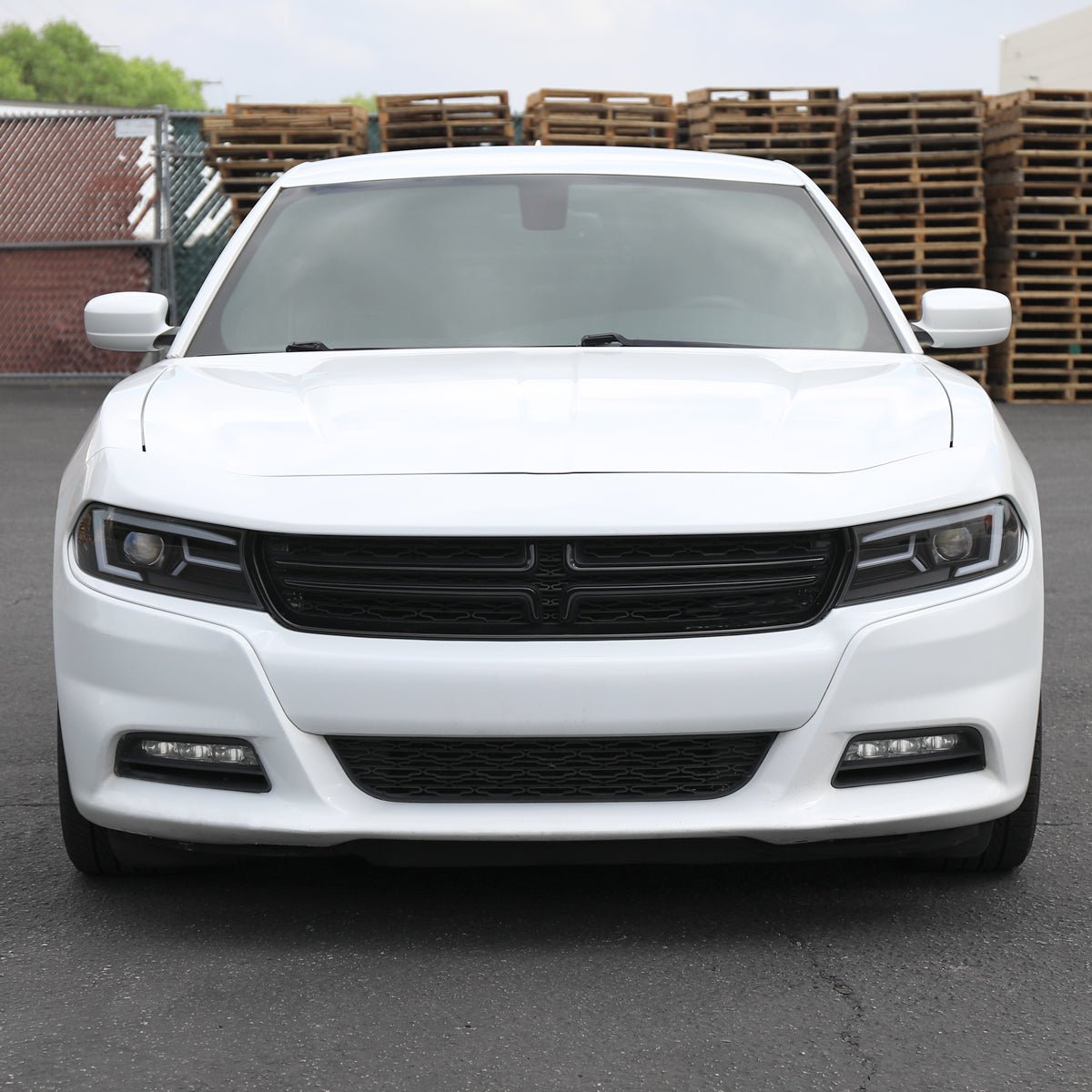 Spec-D 19 Dodge Charger Strip Blk headlights