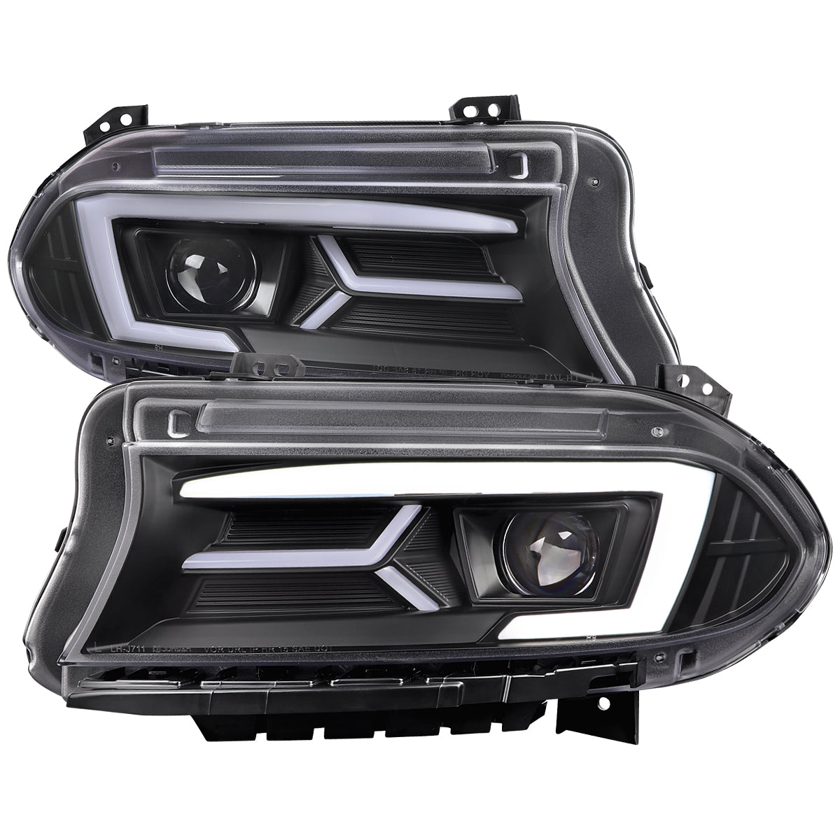 Spec-D 2015 Dodge Charger Strip Blk headlights upgrade