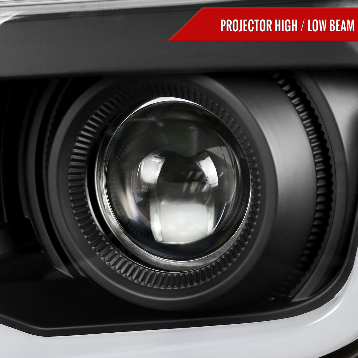 Spec-D 2010-2013 Chevrolet Camaro LED Bar Projector Black Headlights