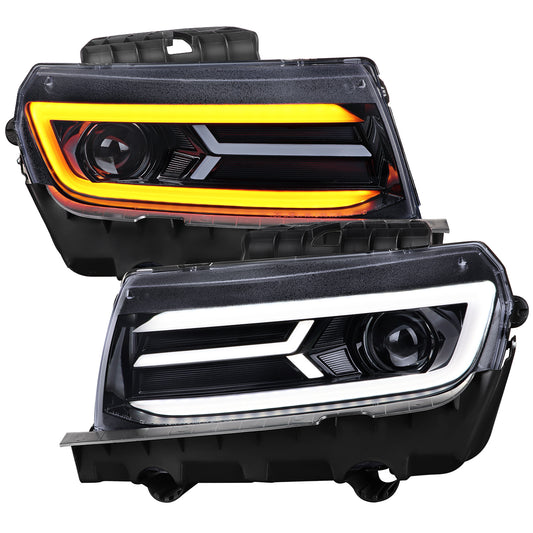 Spec-D 2014 Chevy Camaro Strip Pro black headlights upgrade