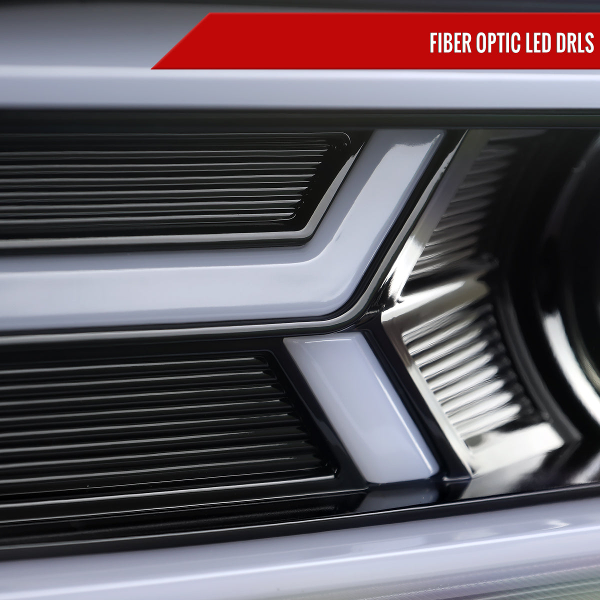 Spec-D 16 Chevy Camaro Strip GL black LED headlights