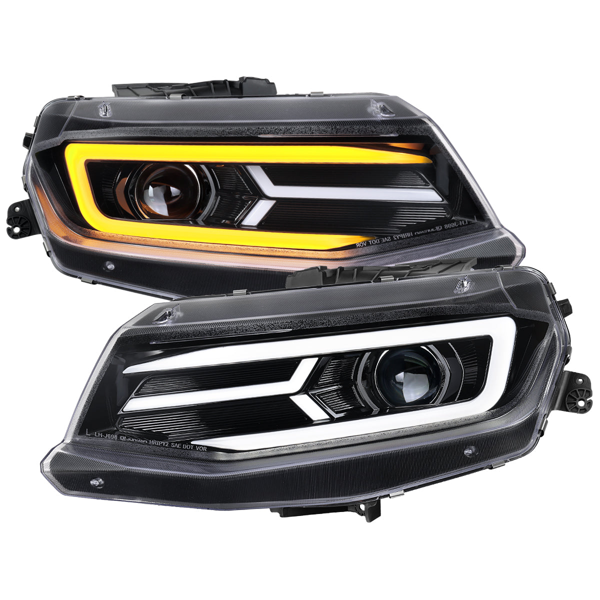 Spec-D 2016 Chevy Camaro Strip GL black headlights upgrade