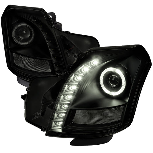 Spec-D 2003 Cadillac CTS Black smoked projector smoked headlights upgrade