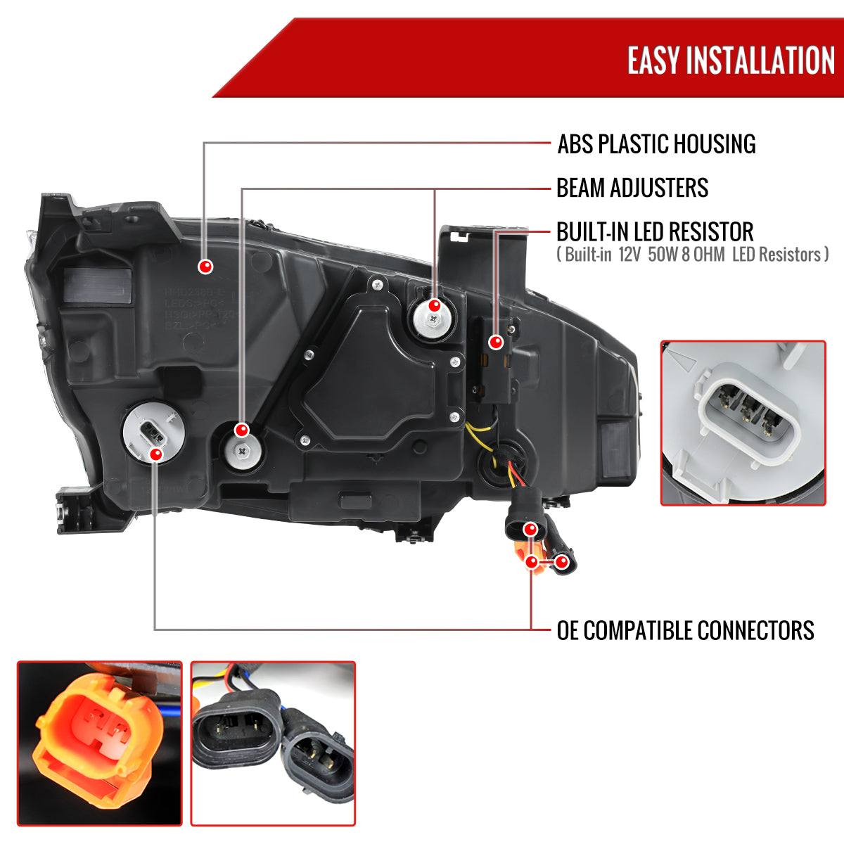 17 Honda Civic Spec-D chrome sequential headlights