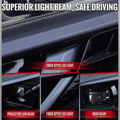 2017-2020 Civic Spec-D Smoked Projector Headlights Switchback Sequential LED DRL Bar