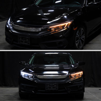 Restore OEM Look 2016-2021 Civic With Chrome Spec-D Headlights