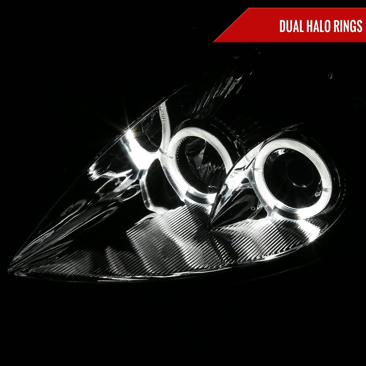 2001 Mitsubishi Eclipse Dual Pro Spec-D chrome aftermarket headlights