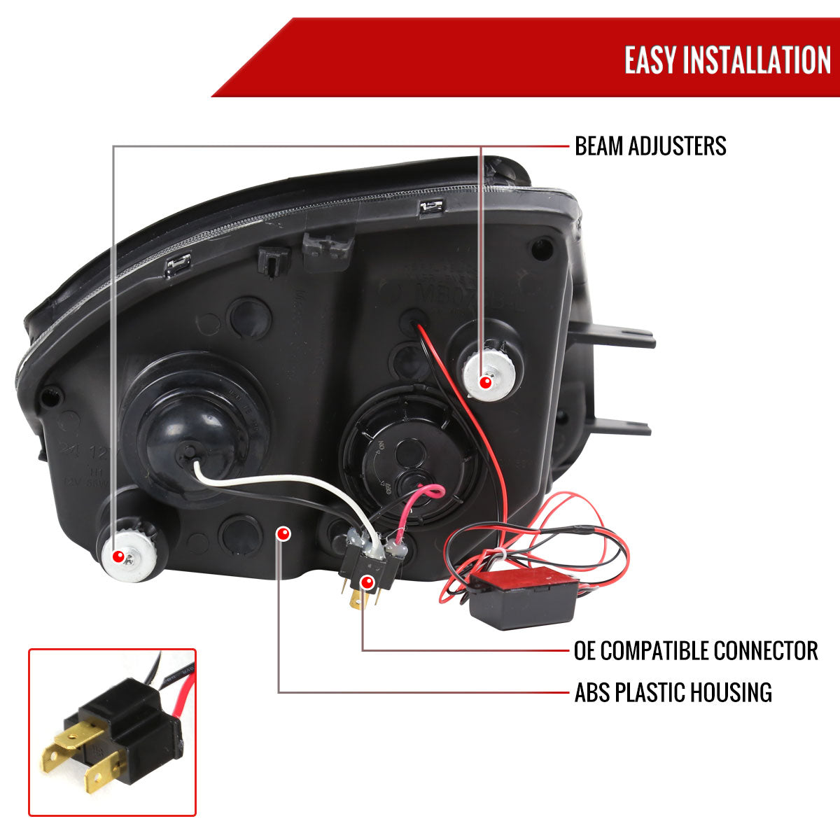 01 Mitsubishi Eclipse Dual Pro Spec-D chrome headlights