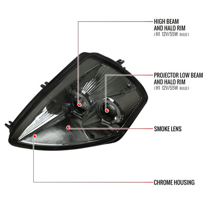 Spec-D Mitsubishi Eclipse Dual Pro 02 chrome headlights
