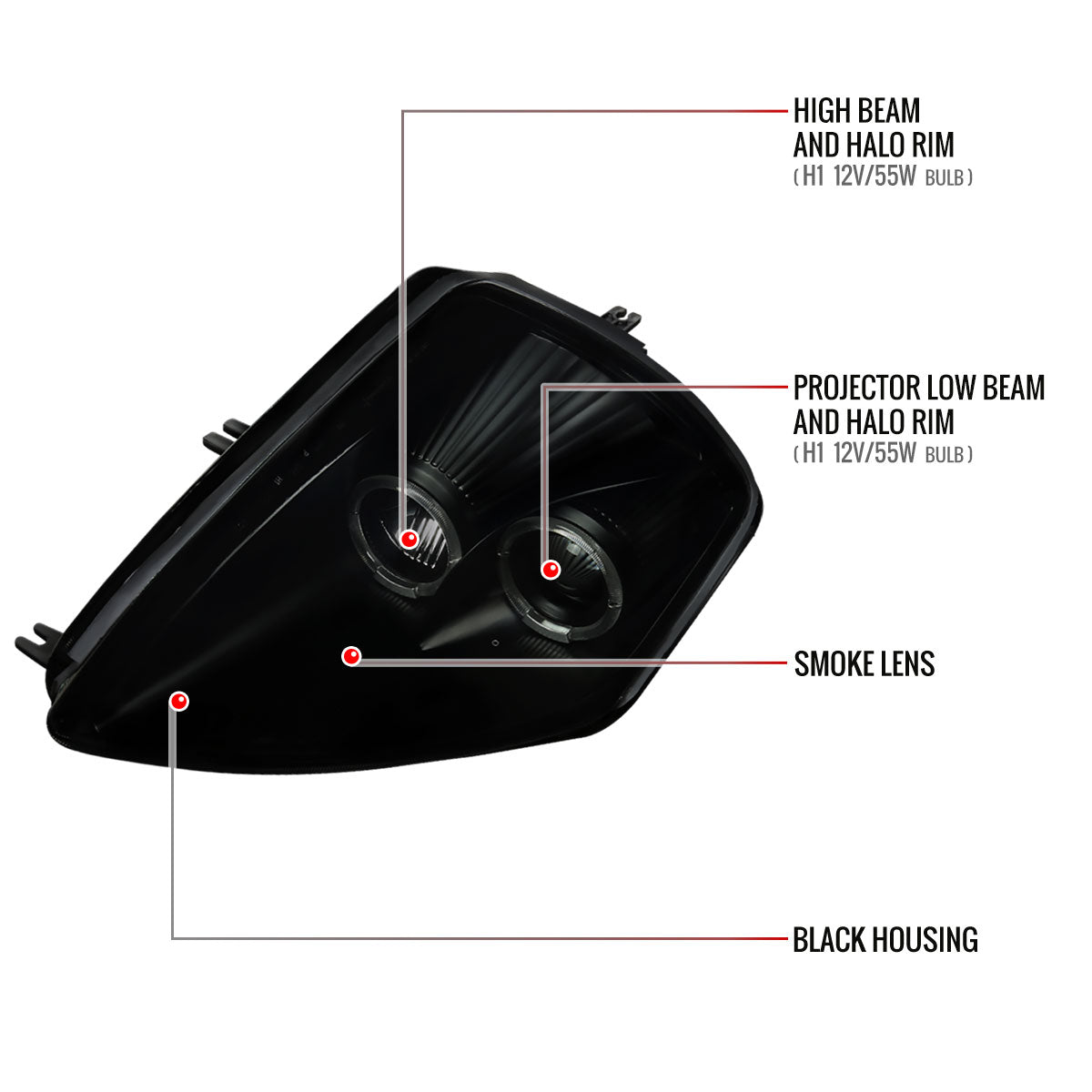 03 Mitsubishi Eclipse Dual Projector Spec-D black lighting upgrade