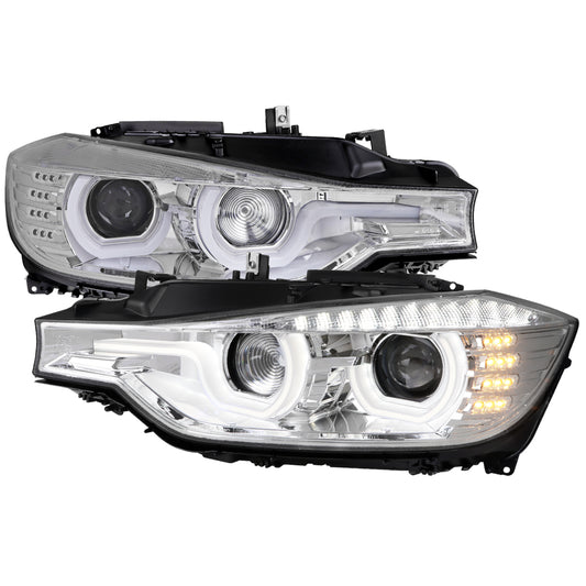 Spec-D 2012 BMW F30 3-Series 4DR chrome headlights upgrade