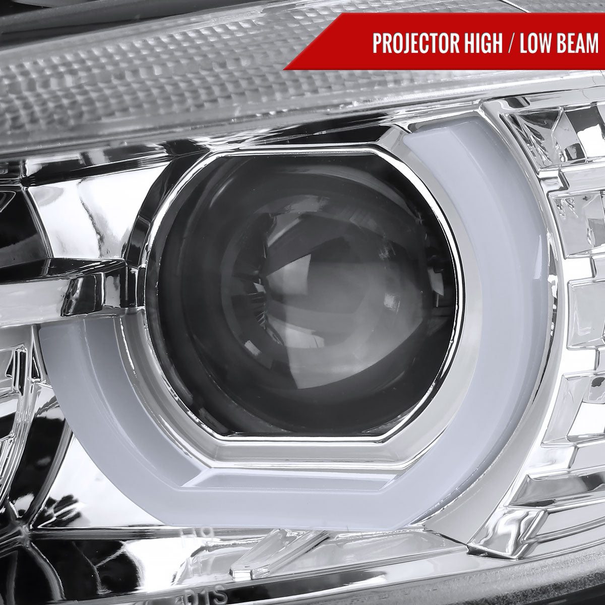 Spec-D 2014 F30 3-Series 4DR Dual chrome LED bar headlights