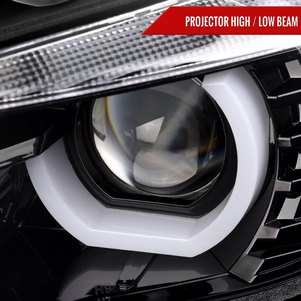 Spec-D 2012-2015 BMW F30 3-Series 4DR LED Projector HID J Black Headlights