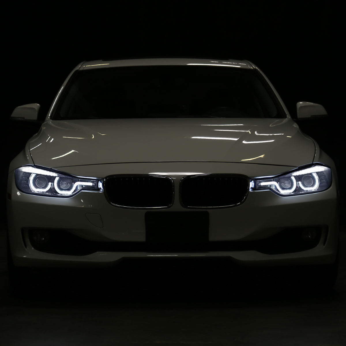 Spec-D 2012-2015 F30 3-Series 4DR Dual U-Bar Projector J Black Headlights