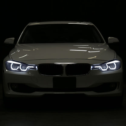 Spec-D 2012-2015 F30 3-Series 4DR Dual U-Bar Projector J Black Headlights