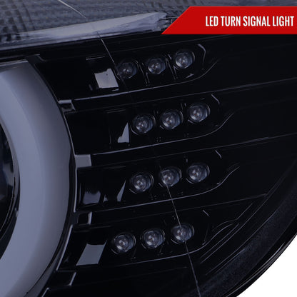 Spec-D 12 F30 3-Series 4DR Projector chrome LED bar headlights