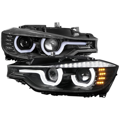 Spec-D 2012 F30 3-Series 4DR Dual black Projector headlights upgrade