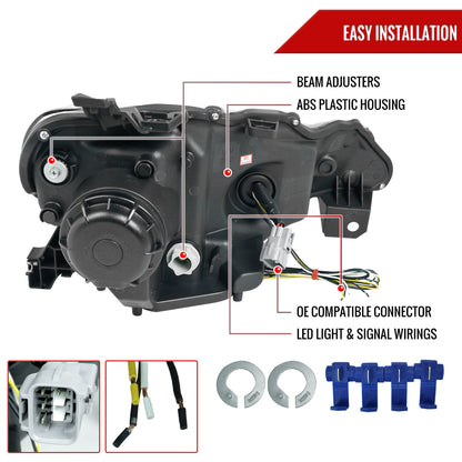 13 Scion FRS Projector Strip Spec-D chrome headlights