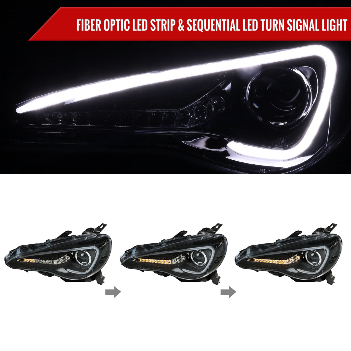 2013 toyota Ft86 Spec-D black aftermarket headlights